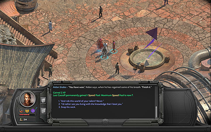 Once youve won the duel, you can kill Sitabo go gain another permanent bonus to Stats (the third dialogue option). - Cliffs Edge Map - M6 - Sagus Cliffs: Cliffs Edge - Torment: Tides of Numenera Game Guide