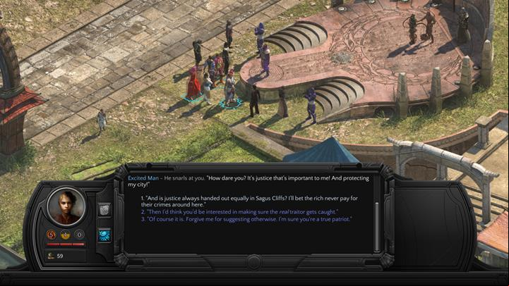 You can incite the crowd to make it convince the authorities to release the prisoner. - Stay of Execution - side quest walkthrough | Circus Minor - Sagus Cliffs: Circus Minor - Torment: Tides of Numenera Game Guide
