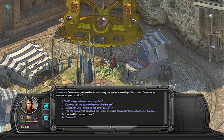 5) After the mentioned quest is completed and you will the brotherhood, ask for an opportunity to rest once again (as shown in the picture above) - Where can you rest for free in Sagus Cliffs? - Puzzles and additional activities - Torment: Tides of Numenera Game Guide