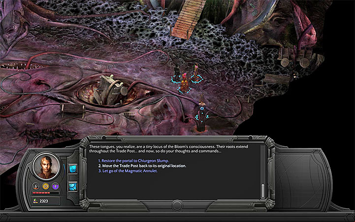 Unlock one of the two possible ages. - Dracogens Price - main quest walkthrough | Memoviras Courtyard - Bloom: Memoviras Courtyard - Torment: Tides of Numenera Game Guide