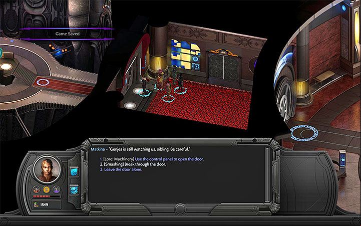Opening the door will trigger the fight. - Dracogens Price - main quest walkthrough | Memoviras Courtyard - Bloom: Memoviras Courtyard - Torment: Tides of Numenera Game Guide