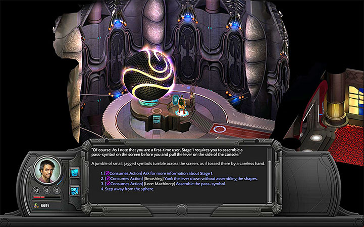 When unlocking the Cortex, you must issue subsequent commands. - Dracogens Price - main quest walkthrough | Memoviras Courtyard - Bloom: Memoviras Courtyard - Torment: Tides of Numenera Game Guide