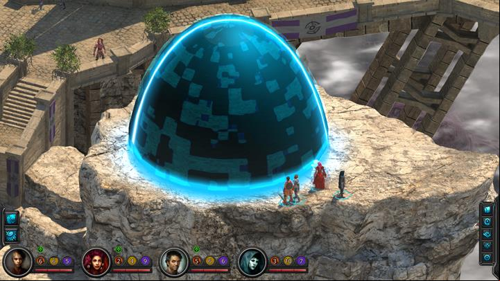 Solving the puzzle lets you teleport around the city. - The Cold, Calculating Jack - main quest walkthrough | Underbelly - Sagus Cliffs: Underbelly - Torment: Tides of Numenera Game Guide