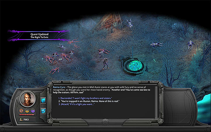 You can act in three ways during the meeting with Raima - The Right To Exist - main quest walkthrough | The Finale - The Finale - Torment: Tides of Numenera Game Guide