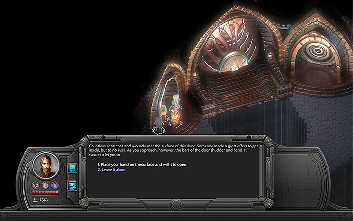 Examine the side door and complete the scenes related to it - The Right To Exist - main quest walkthrough | The Finale - The Finale - Torment: Tides of Numenera Game Guide