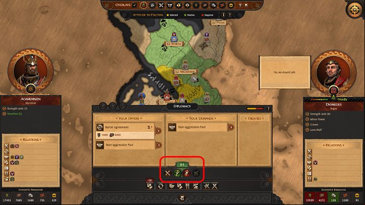 When you want to offer another leader an alliance or come forward with a proposal for another deal, you have to be aware that they wont always be willing to accept its without additional negotiations - Total War Troy: Diplomacy - how to make alliances? - Basics - Total War Troy Guide
