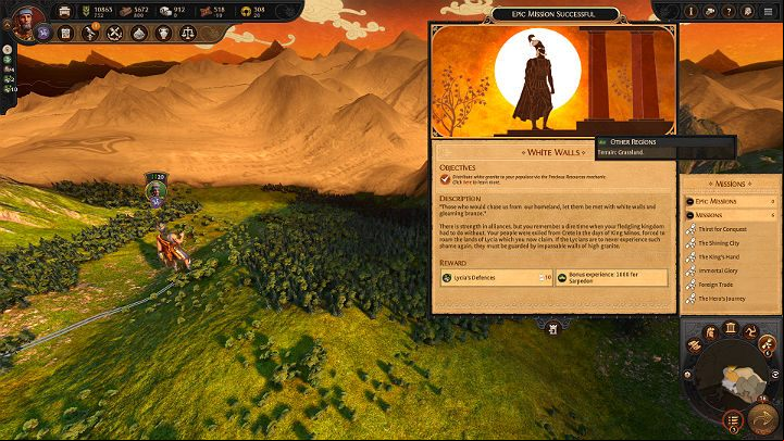 Each hero receives their first Epic Mission in the 8th turn of the campaign - Total War Troy: Epic Missions - what are they, how to activate? - Basics - Total War Troy Guide