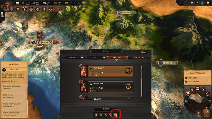 Once you meet any of the above conditions, you will be granted access to the recruitment of epic envoys or standard envoys - Total War Troy: Envoys & Emissaries - Basics - Total War Troy Guide