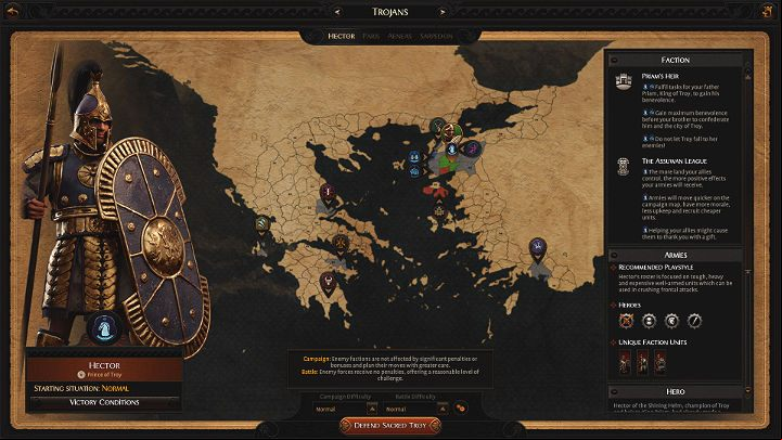 As Hector, you gain a +10% bonus to the morale of all units in your own territory - Total War Troy: Hector guide - bonuses, faction units, builds - Heroes - Total War Troy Guide