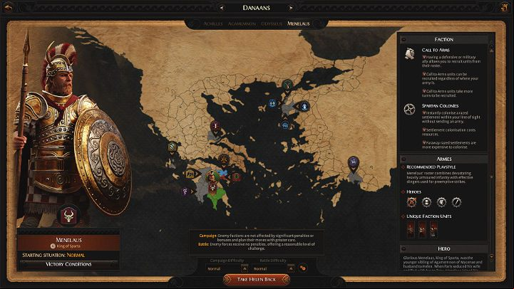 As Menelaus, you get a +2 bonus to newly recruited Heroes morale - Total War Troy: Menelaus guide - bonuses, faction units, builds - Heroes - Total War Troy Guide