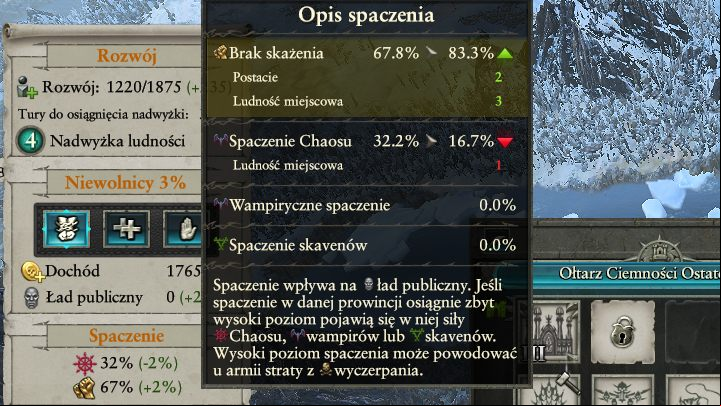 The corruption spreads similarly to the religions in previous installments of Total War. - Controlling Public Order and Corruption | Campaign Map Gameplay - Campaign Map Gameplay - Total War: Warhammer II Game Guide