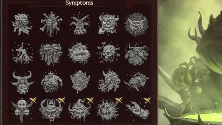 The Symptoms are visible below - Total War Warhammer 3: Nurgle - unique mechanics - Nurgle - Total War Warhammer 3 Guide