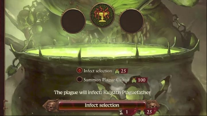 In the center of the screen, you can find a visual representation of the base plagues and the symptoms you chose - Total War Warhammer 3: Nurgle - unique mechanics - Nurgle - Total War Warhammer 3 Guide