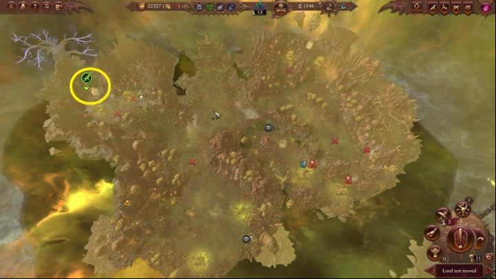 After entering this land, your task will be to reach its other end (you will recognize this place by the green parchment) - Total War Warhammer 3: Realm of Nurgle - Realm of Chaos - Total War Warhammer 3 Guide