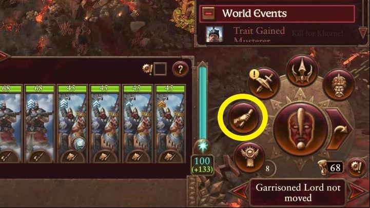 To open the diplomacy screen, select the icon of a hand holding a paper from the round menu on the bottom right - Total War Warhammer 3: Diplomacy - Basics - Total War Warhammer 3 Guide