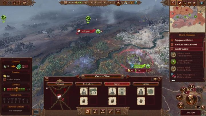 There are some buttons in the upper left corner of the screen - Total War Warhammer 3: Interface - Campaign Map - Total War Warhammer 3 Guide