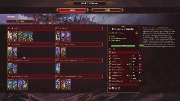 You should add the Pink Horrors of Tzeentch (much better than the Blue ones) to your army as soon as possible - Total War Warhammer 3: Tzeentch - military - Tzeentch - Total War Warhammer 3 Guide