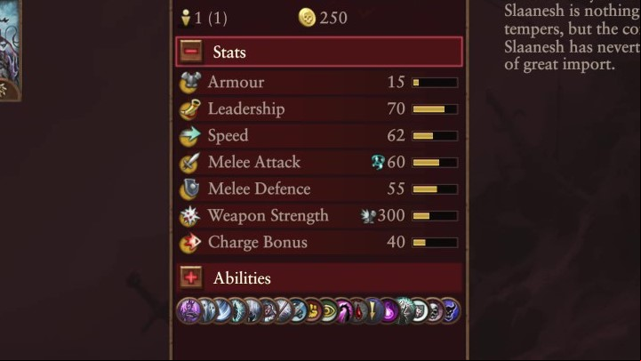 The unit's stats are below - Total War Warhammer 3: Units - Military - Total War Warhammer 3 Guide