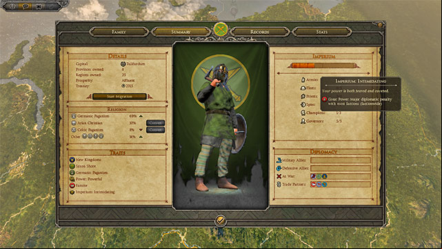 This indicator shows general position of your country on the international scene - Empire - Court and state authority - Total War: Attila - Game Guide and Walkthrough