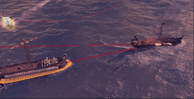 To make life easier, I suggest using the pause button very often and give orders to single units - Naval battles | Battle - Battle - Total War: Rome II Game Guide