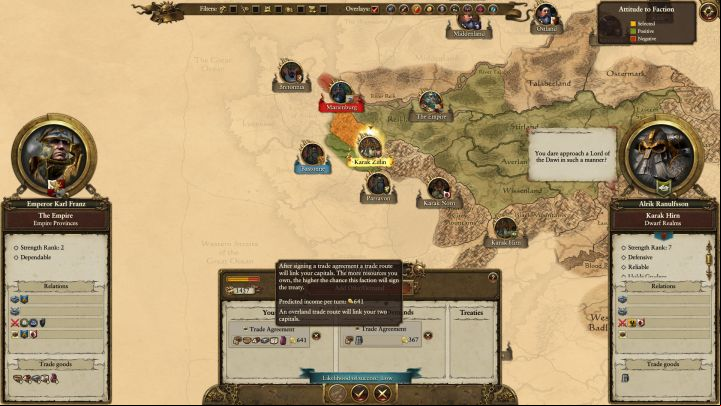 Before g a trade agreement you can check whether its profitable for you. - Diplomacy and trade - Tips for a good start - Total War: Warhammer Game Guide