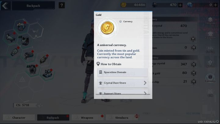 Gold in ToF is a universal means of payment - Tower of Fantasy: In-game currency - Basics - Tower of Fantasy Guide