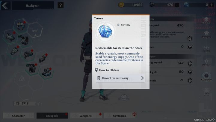 Tanium is a currency that can only be earned in one particular way - by spending real money - Tower of Fantasy: In-game currency - Basics - Tower of Fantasy Guide
