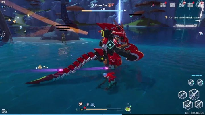 The weakness of Frost Bot is fire - Tower of Fantasy: Frost Bot - boss, how to beat? - World Boss - Tower of Fantasy Guide
