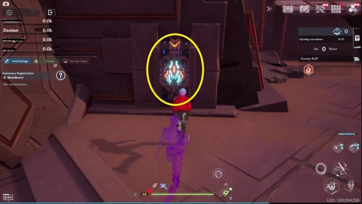 Once the mode begins, you or one of your allies must activate the mechanism to the left of the starting point - Tower of Fantasy: Frontier Clash - Adventure - Tower of Fantasy Guide