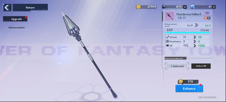 Then select the weapon you wish to enhance - Tower of Fantasy: Enhancing weapons - Basics - Tower of Fantasy Guide
