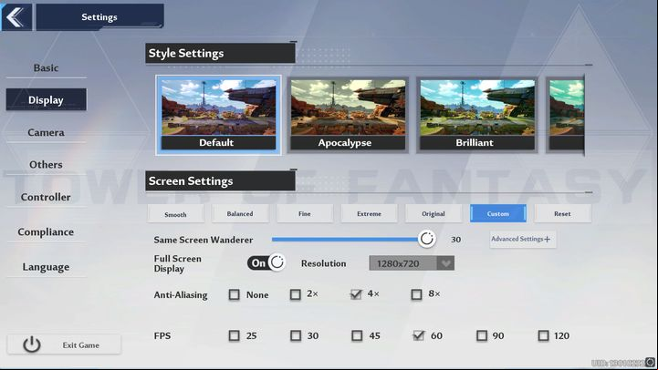 In the Display tab, most of the options affect the graphics and capabilities of the hardware on which you play - Tower of Fantasy: Game settings - what to change? - FAQ - Tower of Fantasy Guide