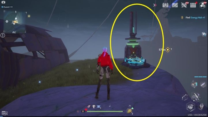 The symbol at the top of the map shows Spacerift - Tower of Fantasy: Fast travel - is it available? - FAQ - Tower of Fantasy Guide