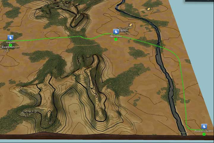 Connect Everstone and Ogden, and then with the last station - Promontory Summit - Mission 1 - Wild West | The USA Campaign - The USA Campaign - Transport Fever Game Guide