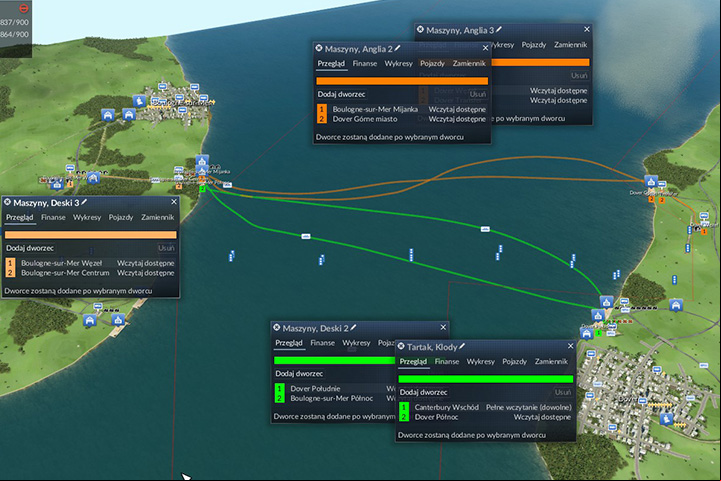 An example of connection scheme for plank and machine transport - Mission 7 - English Channel | European Campaign - European Campaign - Transport Fever Game Guide