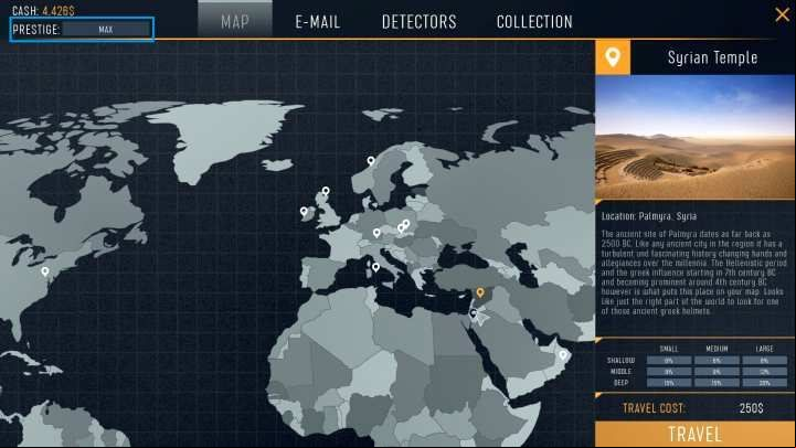 You can check your prestige level in the left upper corner of the screen. - General Tips for Treasure Hunter Simulator - Basics - Treasure Hunter Simulator Guide