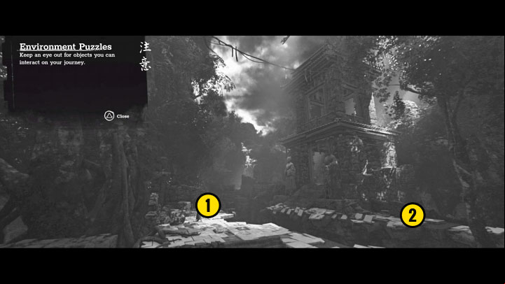 You'll get this secret in the location of the third puzzle with symbols - Trek to Yomi: Chapter 5 - all secrets and collectibles - Secrets & Collectibles - Trek to Yomi Guide