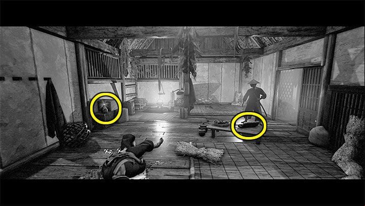 Both secrets can be found in the same building in the village - Trek to Yomi: Chapter 2 - list of all secrets and collectibles - Secrets & Collectibles - Trek to Yomi Guide