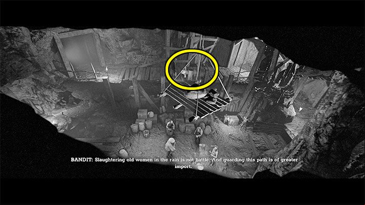 If you have used the ladder and chosen the top path, you can surprise the enemies in the camp - Trek to Yomi: Chapter 2 - walkthrough - Walkthrough - Trek to Yomi Guide