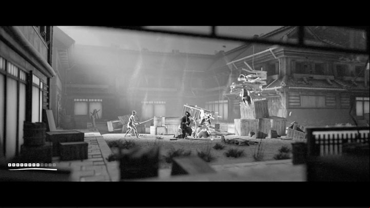 After leaving the building, take the shurikens and start climbing - Trek to Yomi: Chapter 5 - walkthrough - Walkthrough - Trek to Yomi Guide