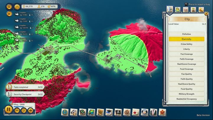 The effective range of power plants. - Building | Mechanics in Tropico 6 - Mechanics - Tropico 6 Guide
