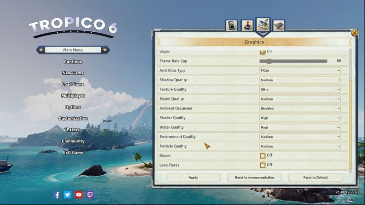 Tropico 6 features a wide range of graphics settings that can be freely modified to find a compromise between graphics quality and smooth gameplay - System requirements of Tropico 6 - Appendix - Tropico 6 Guide