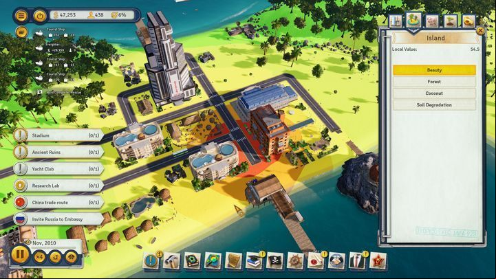 The attractiveness of the environment affects the efficiency of some buildings, such as the Tavern. - Ballgame - Islands Walkthrough - Tropico 6 Guide