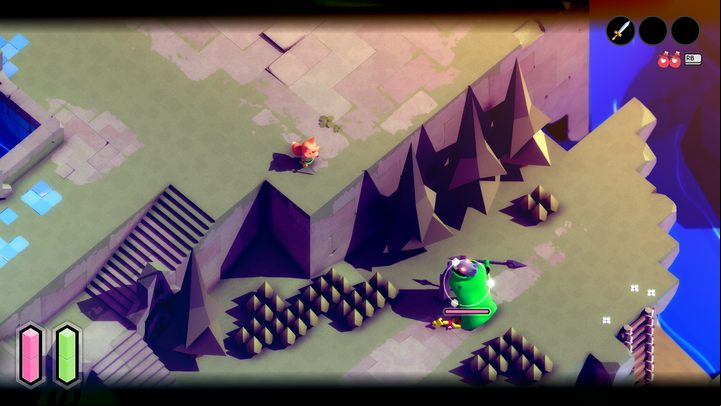 A mighty enemy wielding a great shield and a spear - Tunic: Enemies - a list of all - Basics - Tunic Guide