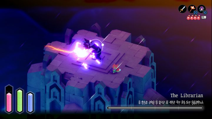 Maintaining eye with the Librarian is so important that he will be shooting various spells at you every now and then - Tunic: The Librarian - boss, how to beat? - Bosses - Tunic Guide