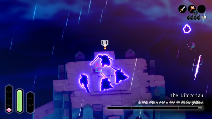 The most difficult part of the fight occurs when he summons groups of Rudelings or Phrends - Tunic: The Librarian - boss, how to beat? - Bosses - Tunic Guide