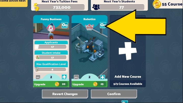 You can only set the tuition before the start of the academic year - Two Point Campus: Tuition - how to increase? - FAQ - Two Point Campus Guide