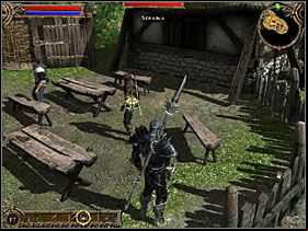 Scar in Four Stones village. - Qudinar - Quests - Two Worlds - Game Guide and Walkthrough