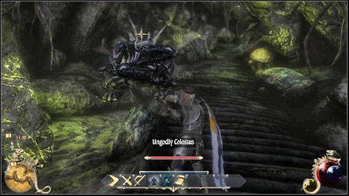A bit further, while going down, you will come across another lever (M27:2) which will lower the water level inside the cave - Training Hall | Quests - Thieves Guild - Quests - Thieves Guild - Two Worlds II Game Guide