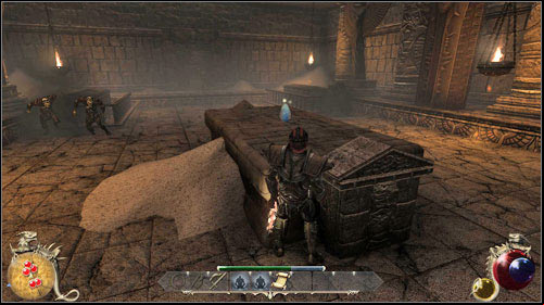 While you by two large statues, you will come across yet another lever (M22:4), which will open the further gate - Maliels Tear | Quests - Hatmandor - Quests - Hatmandor - Two Worlds II Game Guide