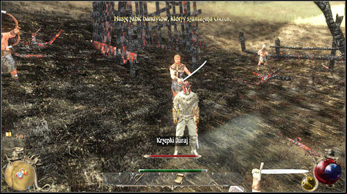 The old lady needs medicine for her sick children - unfortunately her home has burnt down - Site of a fire | Quests - Bayan - Quests - Bayan - Two Worlds II Game Guide